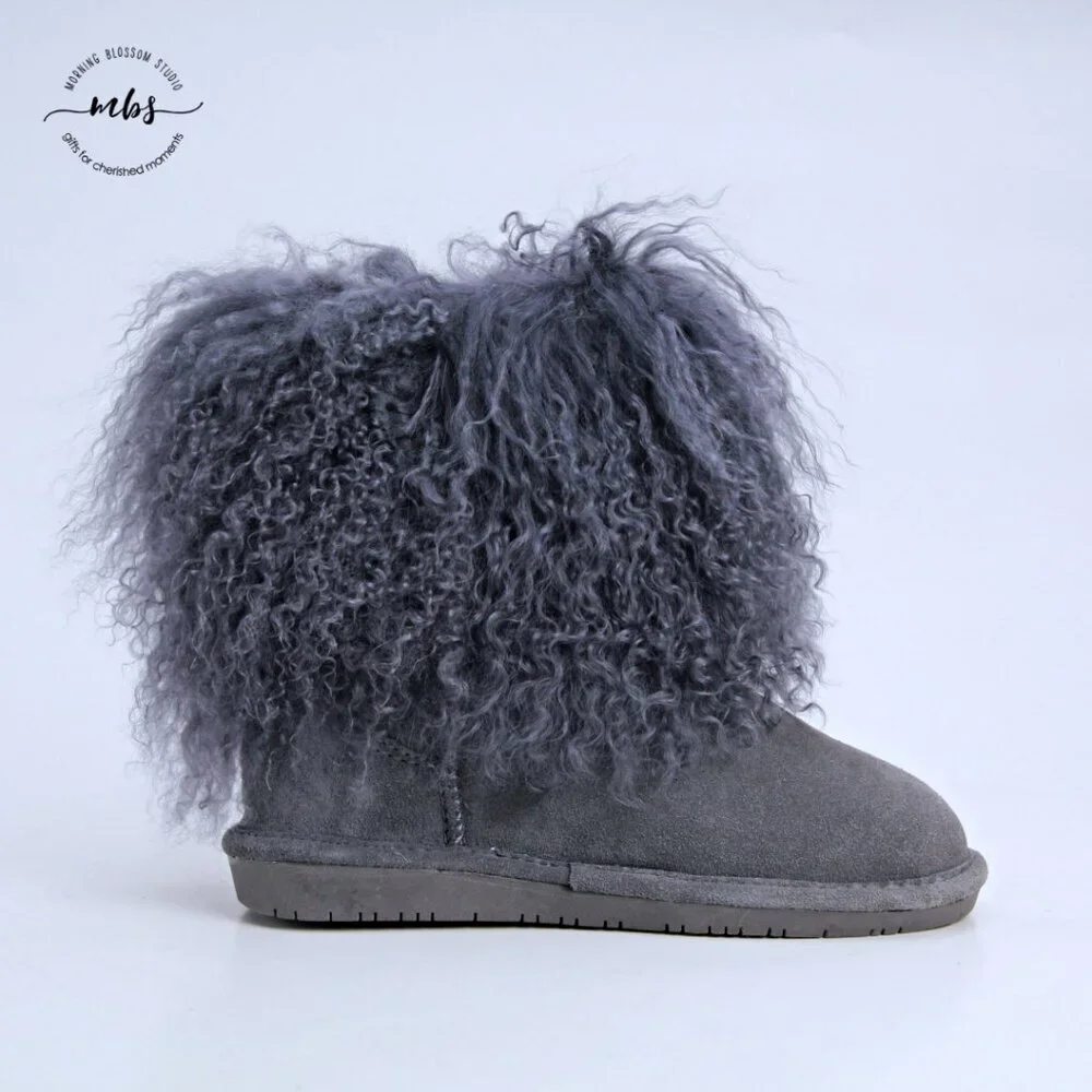 NWT Bearpaw Boo Boots‎ Charcoal Girl 5